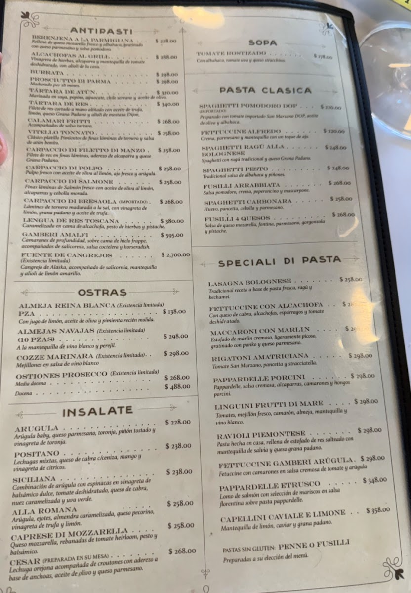 L'Osteria del Duomo Menu - Image 1